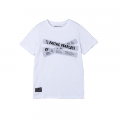 FAITH & FEARLESS 織帶T恤（白色）